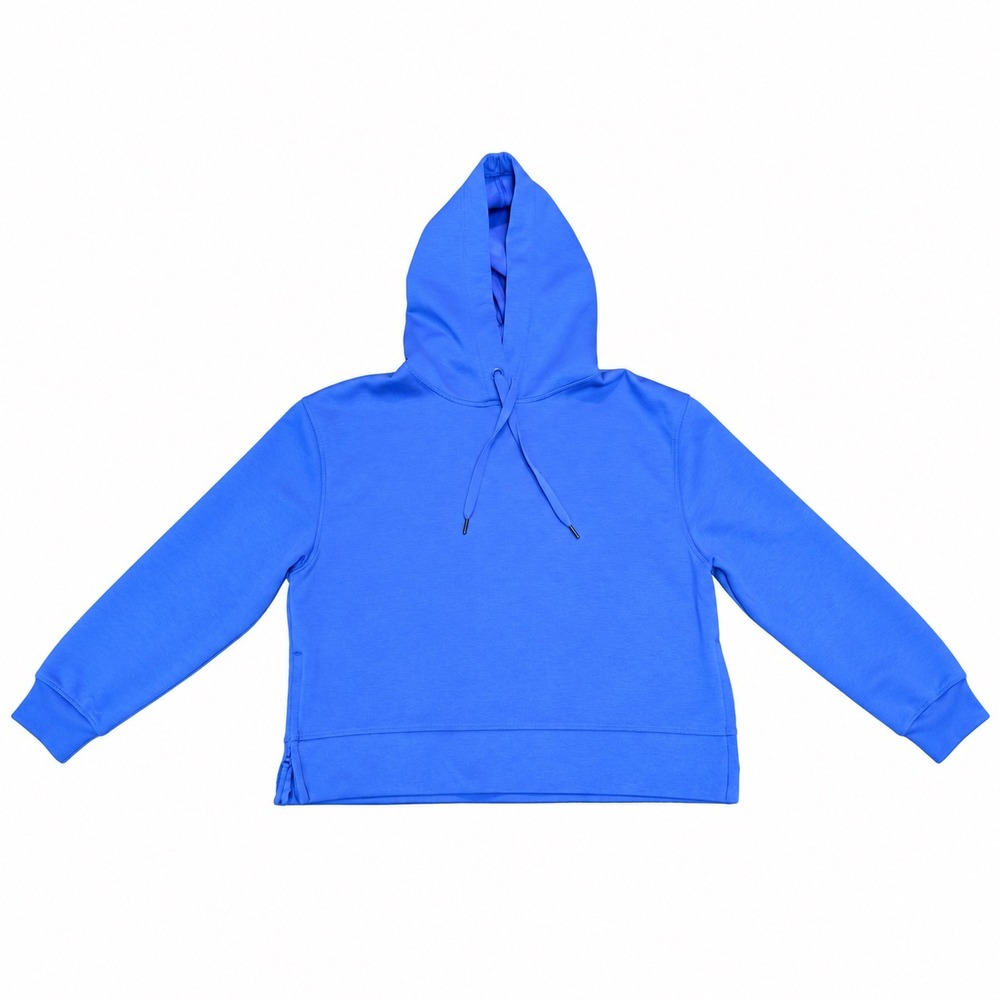 Avia Womens Royal Blue Side Zip Cropped Hoodie Sweatshirt Size Large 12-14